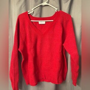 Women's Old Navy V-Neck Red Sweater